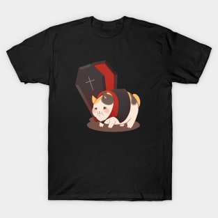 FFXIV - Halloween Vampire Fat Cat T-Shirt